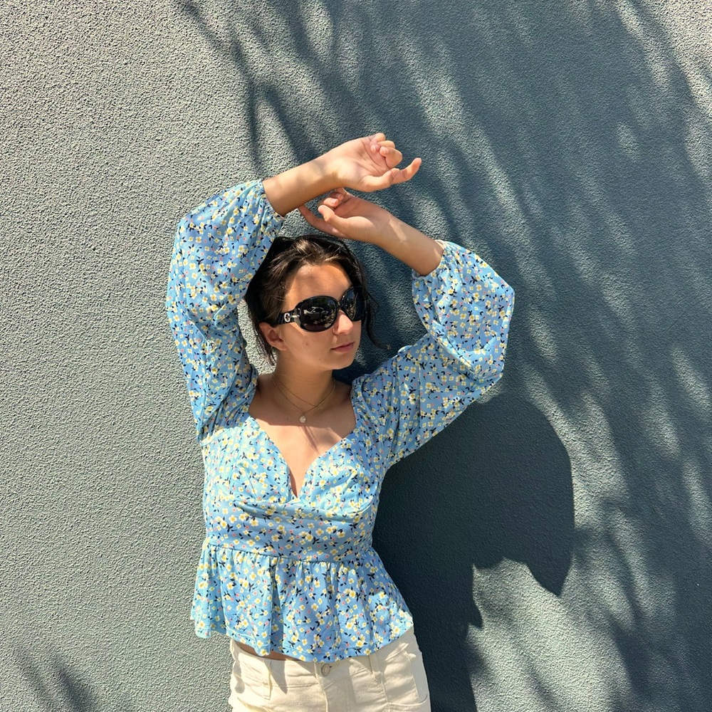 Bloomfield Floral Blue Blouse